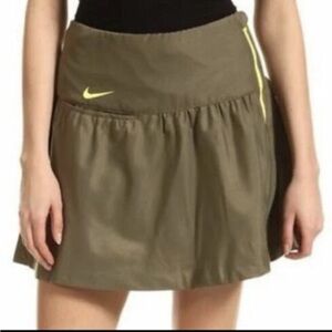 Nike Khaki Skirt with Neon Yellow Accent